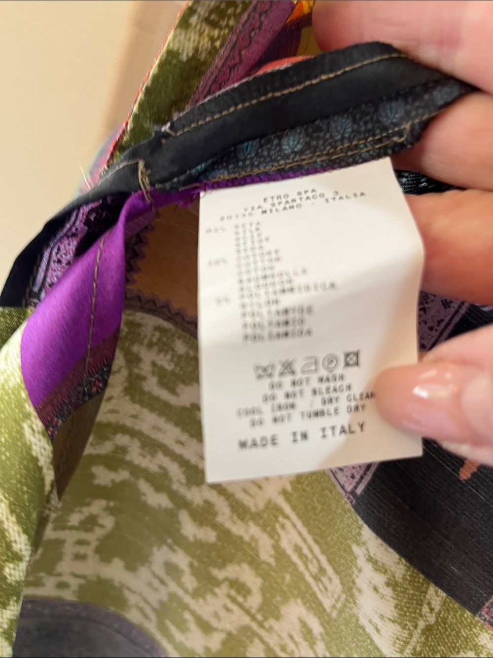 Etro Striped Multicolor Silk Jacket with Patterned Lining - Picture 4 of 5